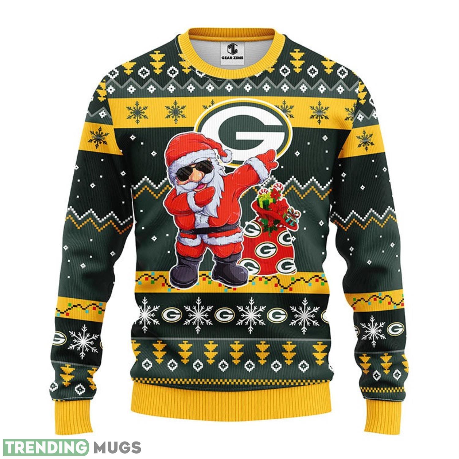 Green Bay Packers Dabbing Santa Claus Christmas Ugly Sweater 3D Christmas Sweater For Men Women 3D Sweater Green Bay Packers Dabbing Santa Claus Christmas Ugly Sweater 3D Christmas Sweater For Men Women 3D Sweater