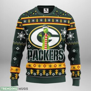 Green Bay Packers Funny Grinch Christmas Ugly Sweater 3D Christmas Sweater For Men Women 3D Sweater