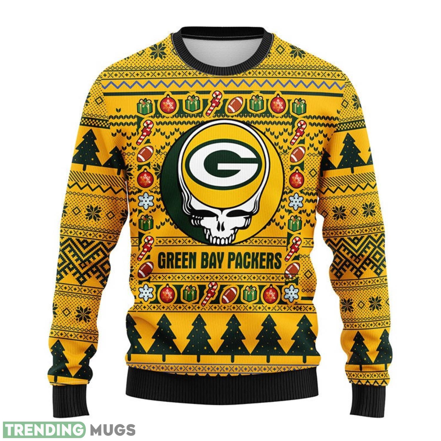 Green Bay Packers Grateful Dead Ugly Christmas Sweater Holiday Gift For Sport Fans 3D Sweater Green Bay Packers Grateful Dead Ugly Christmas Sweater Holiday Gift For Sport Fans 3D Sweater