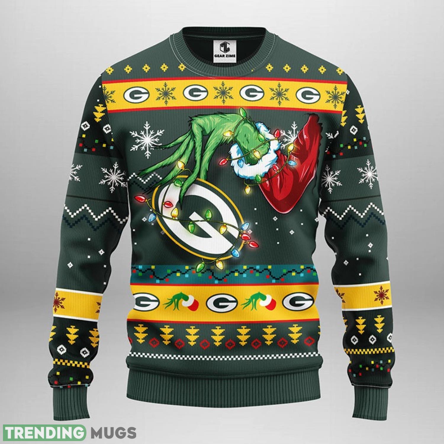 Green Bay Packers Grinch Christmas Ugly Sweater 3D Christmas Sweater For Men Women 3D Sweater Green Bay Packers Grinch Christmas Ugly Sweater 3D Christmas Sweater For Men Women 3D Sweater