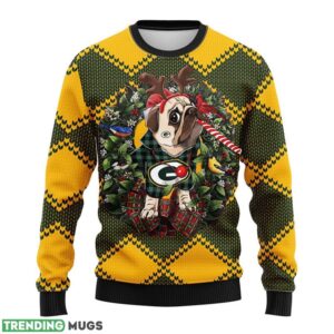 Green Bay Packers Pub Dog Christmas Ugly Sweater 3D Christmas Sweater For Men Women Product Photo 1