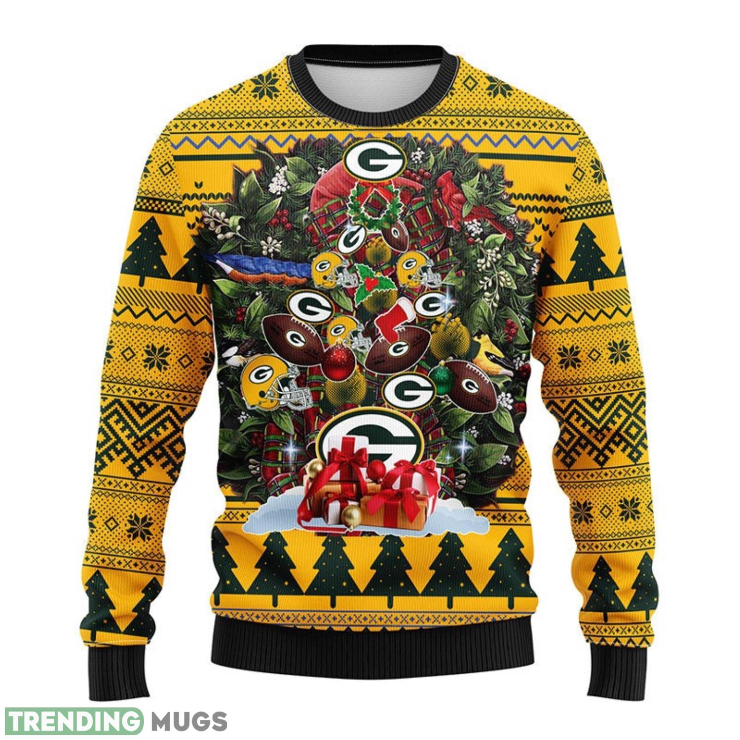Green Bay Packers Tree Ball Christmas Ugly Sweater 3D Christmas Sweater For Men Women 3D Sweater Green Bay Packers Tree Ball Christmas Ugly Sweater 3D Christmas Sweater For Men Women 3D Sweater