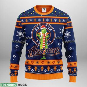 Houston Astros Funny Grinch Christmas Ugly Sweater 3D Christmas Sweater For Men Women 3D Sweater