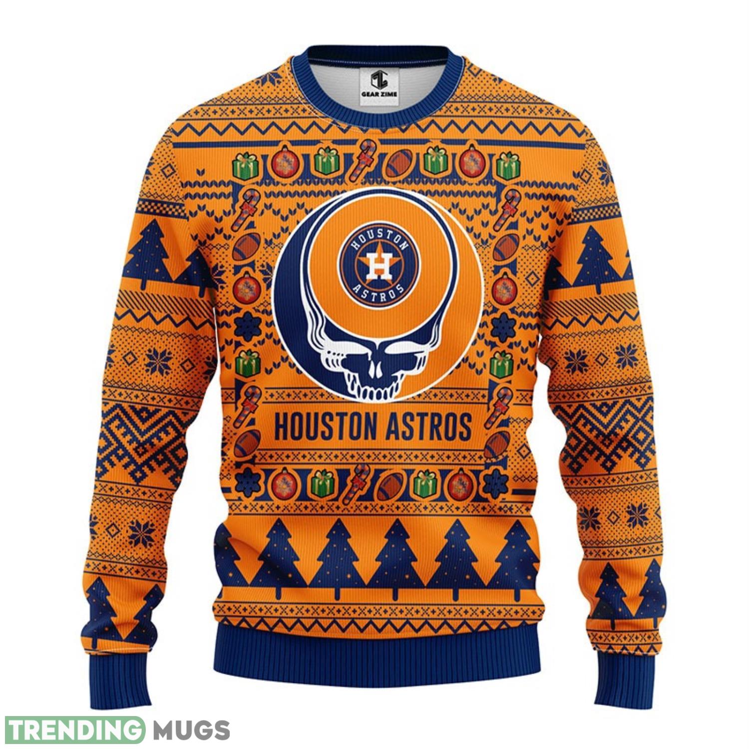 Houston Astros Grateful Dead Ugly Christmas Sweater Holiday Gift For Sport Fans 3D Sweater Houston Astros Grateful Dead Ugly Christmas Sweater Holiday Gift For Sport Fans 3D Sweater