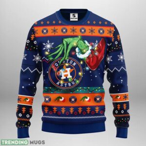 Houston Astros Grinch Christmas Ugly Sweater 3D Christmas Sweater For Men Women Product Photo 1