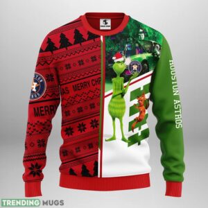 Houston Astros Grinch & Scooby doo Christmas Ugly Sweater 3D Christmas Sweater For Men Women 3D Sweater
