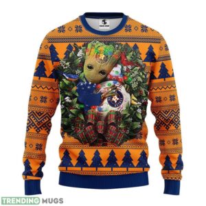 Houston Astros Groot Hug Christmas Ugly Sweater 3D Christmas Sweater For Men Women 3D Sweater