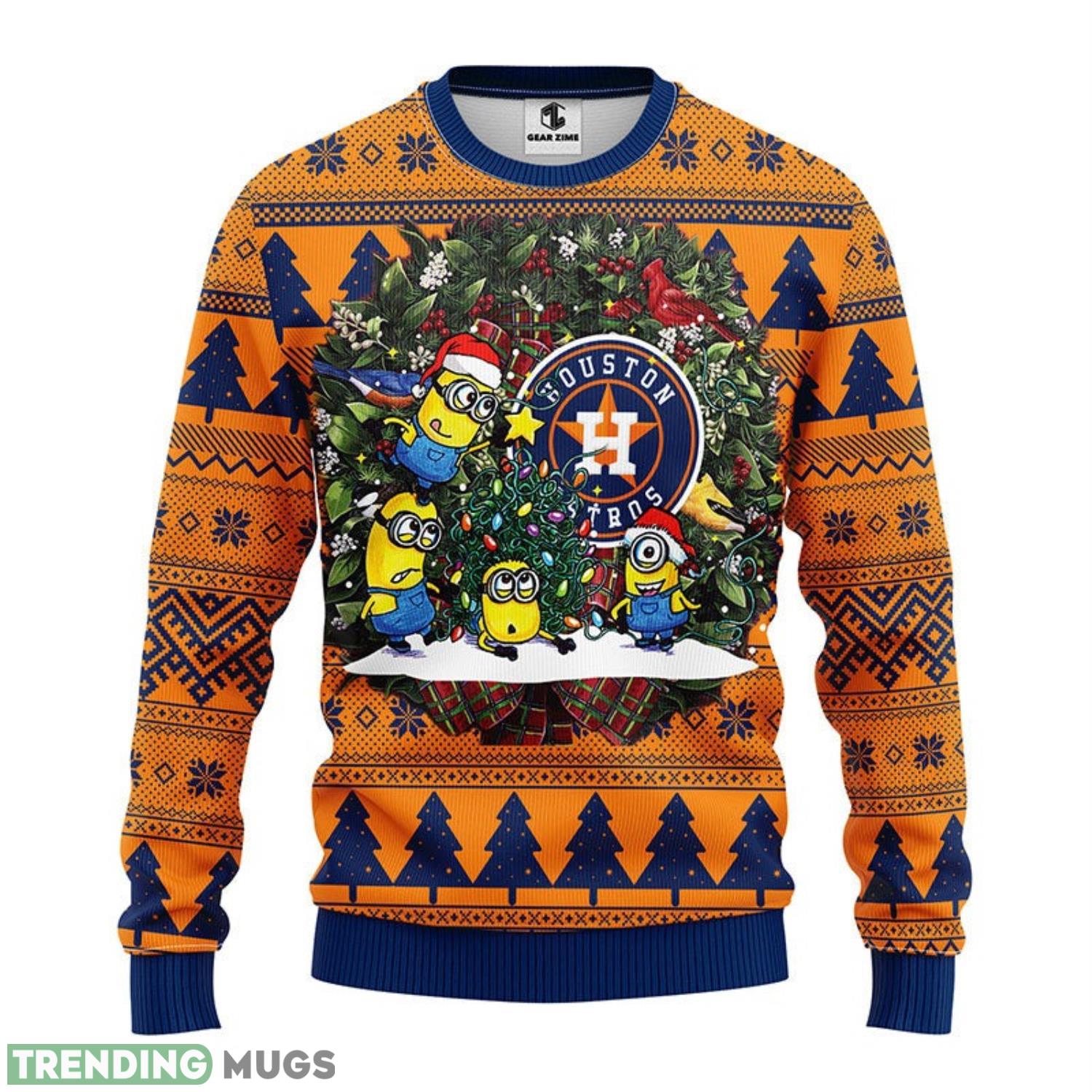 Houston Astros Minion Christmas Ugly Sweater 3D Christmas Sweater For Men Women 3D Sweater Houston Astros Minion Christmas Ugly Sweater 3D Christmas Sweater For Men Women 3D Sweater