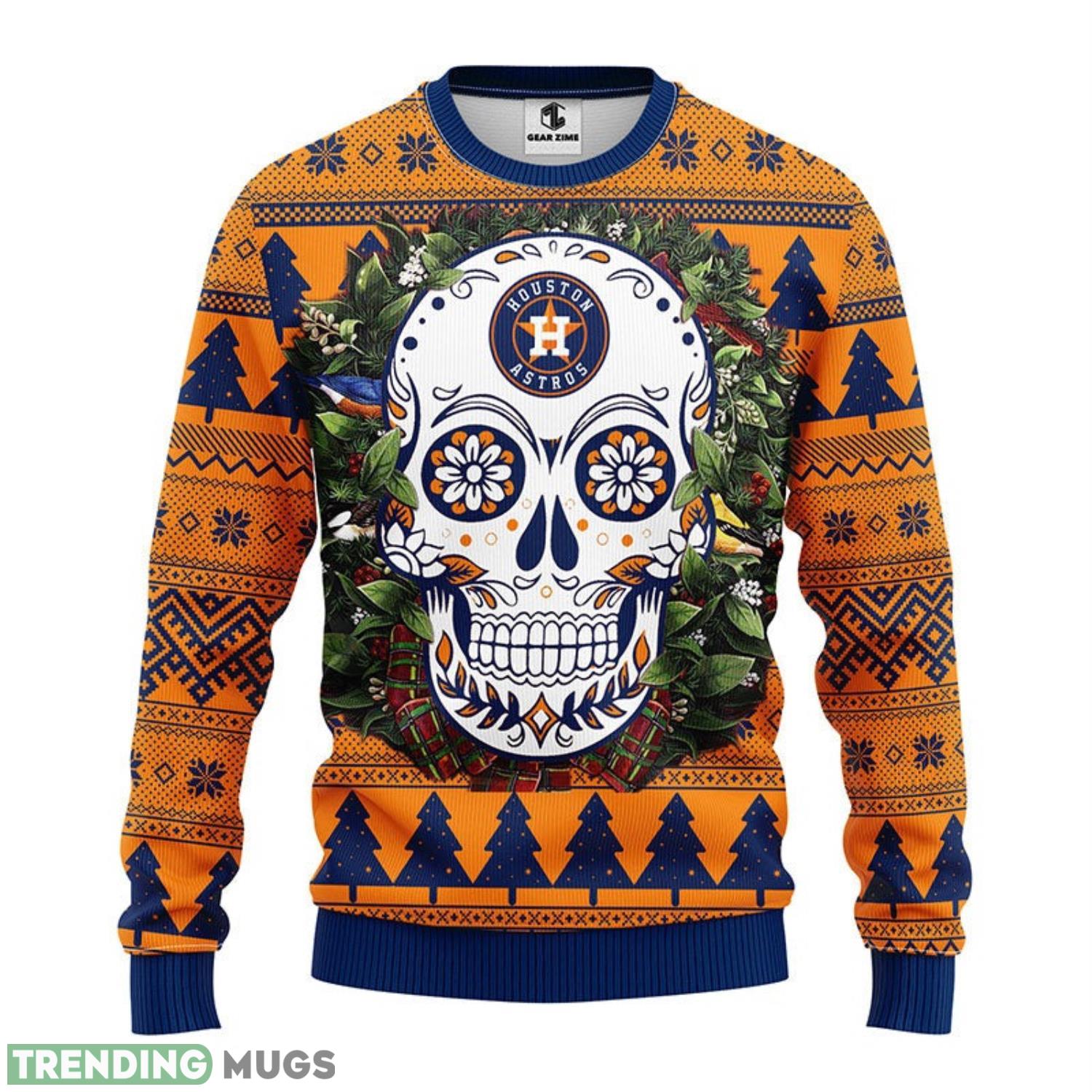 Houston Astros Skull Flower Ugly Christmas Ugly Sweater 3D Christmas Sweater For Men Women 3D Sweater Houston Astros Skull Flower Ugly Christmas Ugly Sweater 3D Christmas Sweater For Men Women 3D Sweater