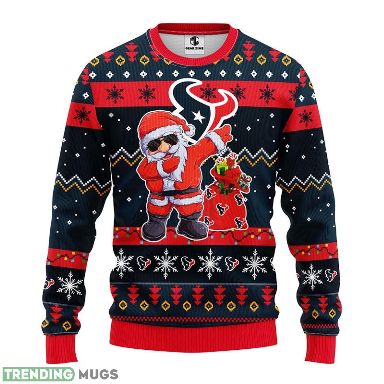 Houston Texans Dabbing Santa Claus Christmas Ugly Sweater 3D Christmas Sweater For Men Women 3D Sweater Houston Texans Dabbing Santa Claus Christmas Ugly Sweater 3D Christmas Sweater For Men Women 3D Sweater