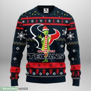 Houston Texans Funny Grinch Christmas Ugly Sweater 3D Christmas Sweater For Men Women 3D Sweater