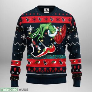 Houston Texans Grinch Christmas Ugly Sweater 3D Christmas Sweater For Men Women 3D Sweater