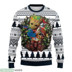 Houston Texans Groot Hug Christmas Ugly Sweater 3D Christmas Sweater For Men Women Product Photo 1
