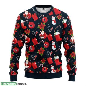 Houston Texans Santa Claus Snowman Ugly Christmas Sweater Special Christmas Gift Sport Fans Christmas Gift 3D Sweater