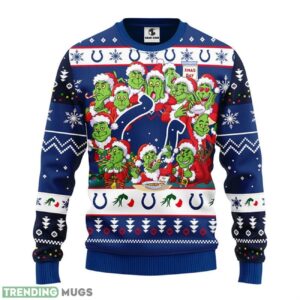 Indianapolis Colts 12 Grinch Xmas Day Ugly Christmas Sweater Special Christmas Gift Product Photo 1