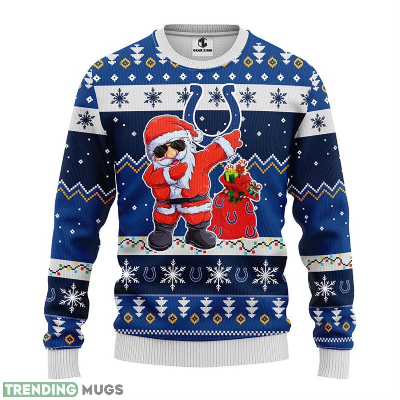 Indianapolis Colts Dabbing Santa Claus Ugly Christmas Sweater Special Christmas Gift 3D Sweater Indianapolis Colts Dabbing Santa Claus Ugly Christmas Sweater Special Christmas Gift 3D Sweater