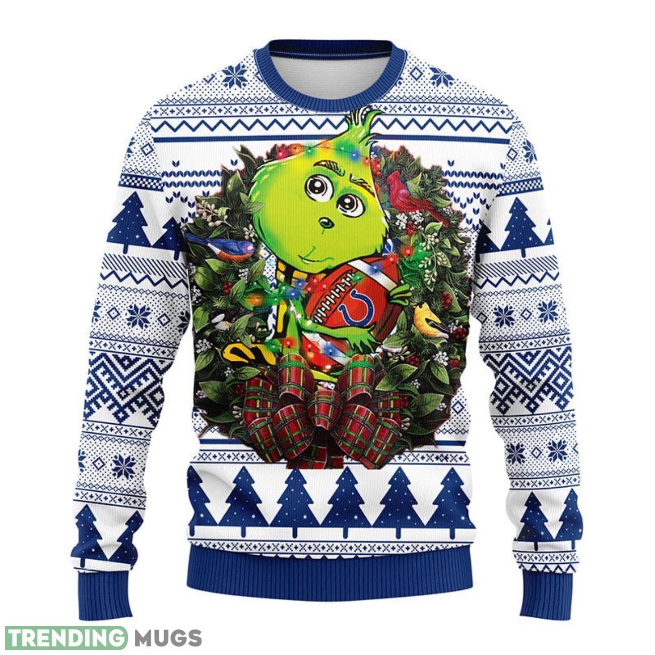 Indianapolis Colts Grinch Hug Ugly Christmas Sweater Special Christmas Gift 3D Sweater Indianapolis Colts Grinch Hug Ugly Christmas Sweater Special Christmas Gift 3D Sweater