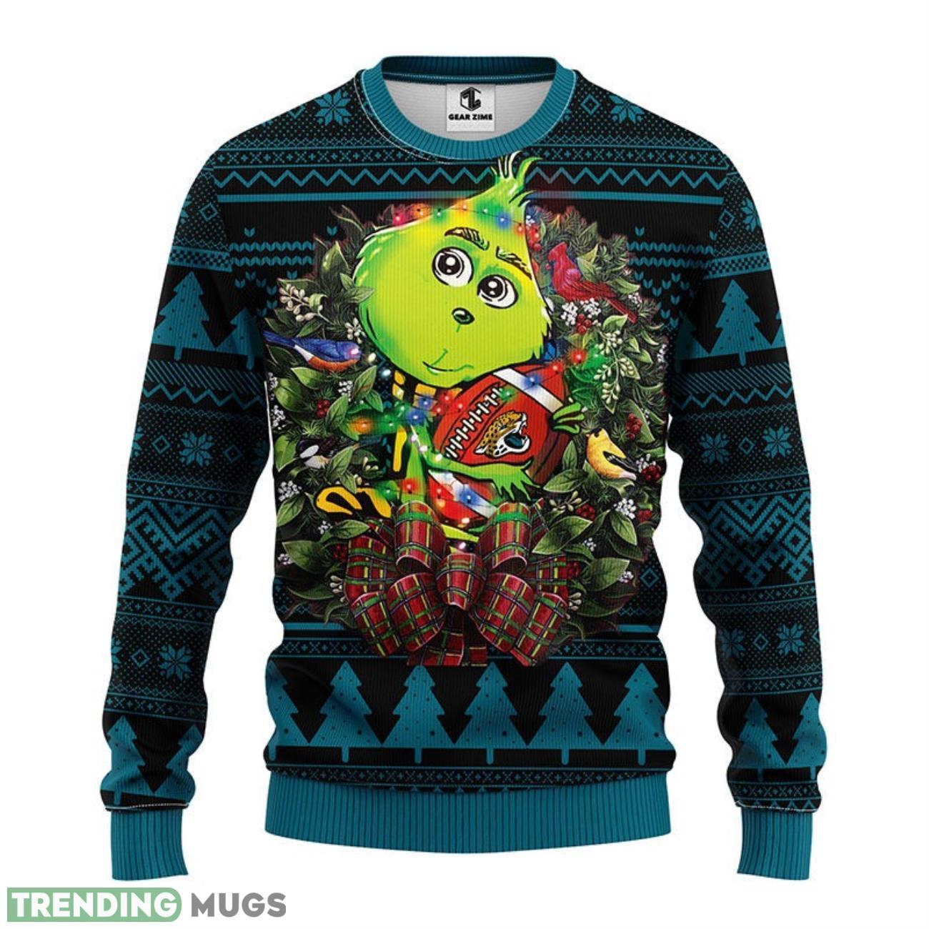 Jacksonville Jaguars Grinch Hug Ugly Christmas Sweater Special Christmas Gift 3D Sweater Jacksonville Jaguars Grinch Hug Ugly Christmas Sweater Special Christmas Gift 3D Sweater