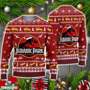 Jurassic Park Christmas Ugly Sweater Christmas Holiday Gift Product Photo 1