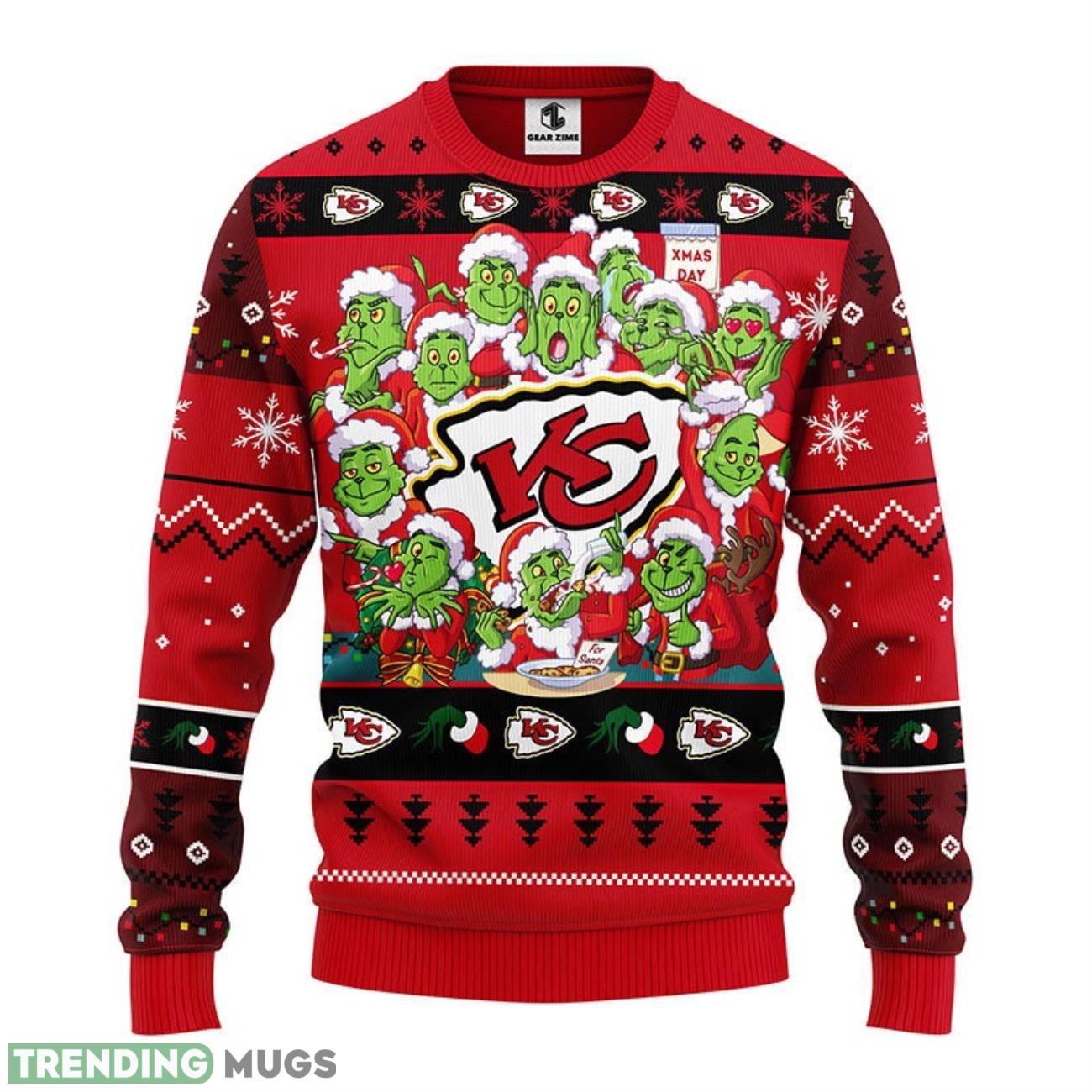 Kansas City Chiefs 12 Grinch Xmas Day Ugly Christmas Sweater Special Christmas Gift 3D Sweater Kansas City Chiefs 12 Grinch Xmas Day Ugly Christmas Sweater Special Christmas Gift 3D Sweater