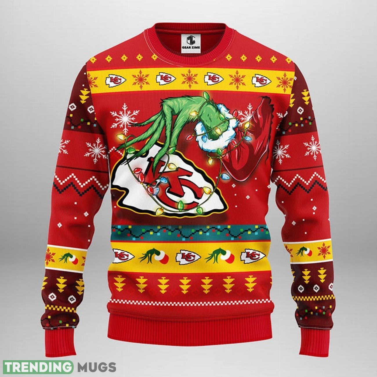 Kansas City Chiefs Grinch Ugly Christmas Sweater Special Christmas Gift 3D Sweater Kansas City Chiefs Grinch Ugly Christmas Sweater Special Christmas Gift 3D Sweater