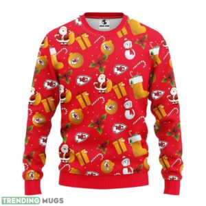 Kansas City Chiefs Santa Claus Snowman Ugly Christmas Sweater Special Christmas Gift Sport Fans Christmas Gift Product Photo 1