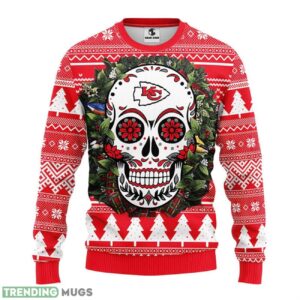 Kansas City Chiefs Skull Flower Ugly Ugly Christmas Sweater Special Christmas Gift Product Photo 1