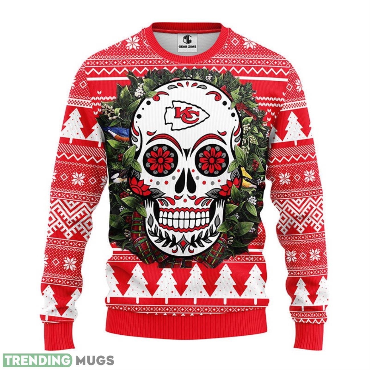 Kansas City Chiefs Skull Flower Ugly Ugly Christmas Sweater Special Christmas Gift 3D Sweater Kansas City Chiefs Skull Flower Ugly Ugly Christmas Sweater Special Christmas Gift 3D Sweater