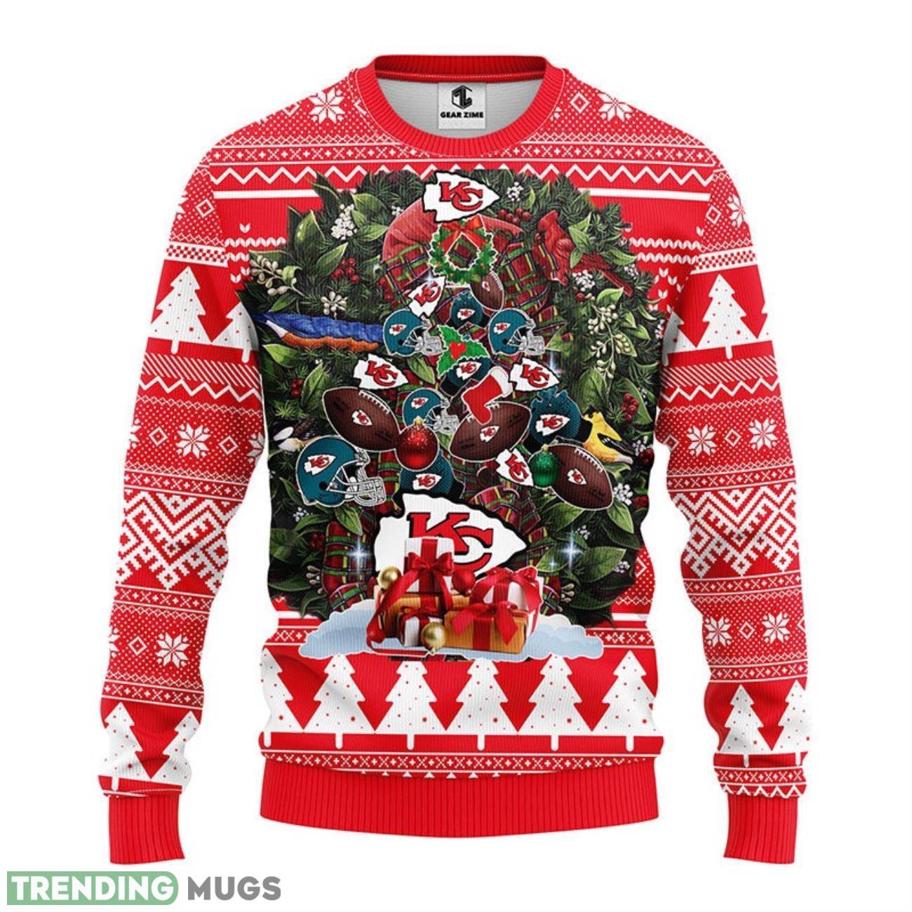 Kansas City Chiefs Tree Ugly Christmas Sweater men women Christmas Gift 3D Sweater Kansas City Chiefs Tree Ugly Christmas Sweater men women Christmas Gift 3D Sweater