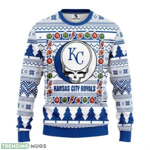 Kansas City Royals Grateful Dead Ugly Christmas Sweater men women Christmas Gift 3D Sweater
