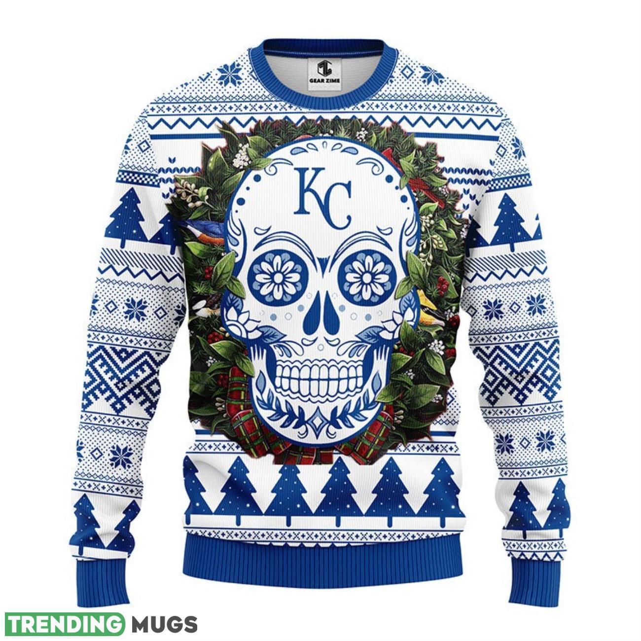 Kansas City Royals Skull Flower Ugly Ugly Christmas Sweater Special Christmas Gift 3D Sweater Kansas City Royals Skull Flower Ugly Ugly Christmas Sweater Special Christmas Gift 3D Sweater
