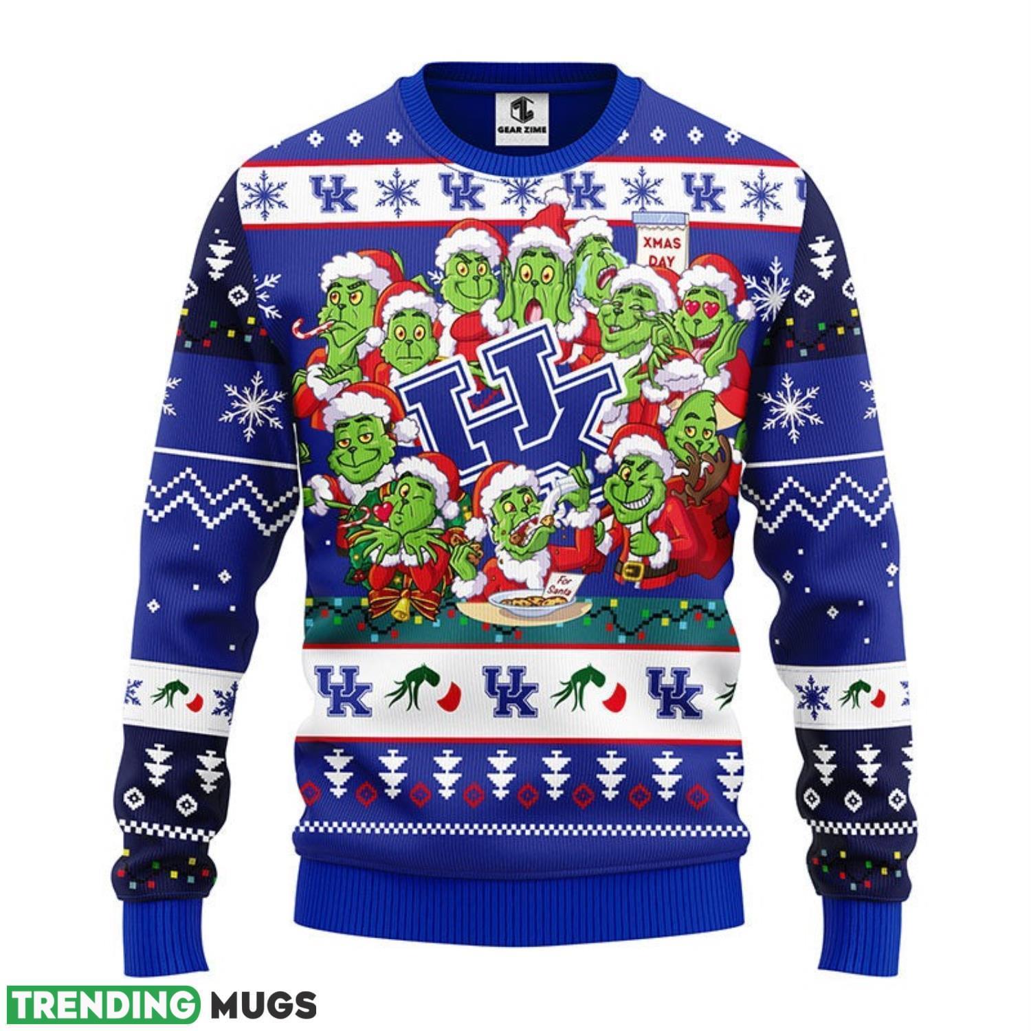 Kentucky Wildcats 12 Grinch Xmas Day Ugly Christmas Sweater Special Christmas Gift 3D Sweater Kentucky Wildcats 12 Grinch Xmas Day Ugly Christmas Sweater Special Christmas Gift 3D Sweater
