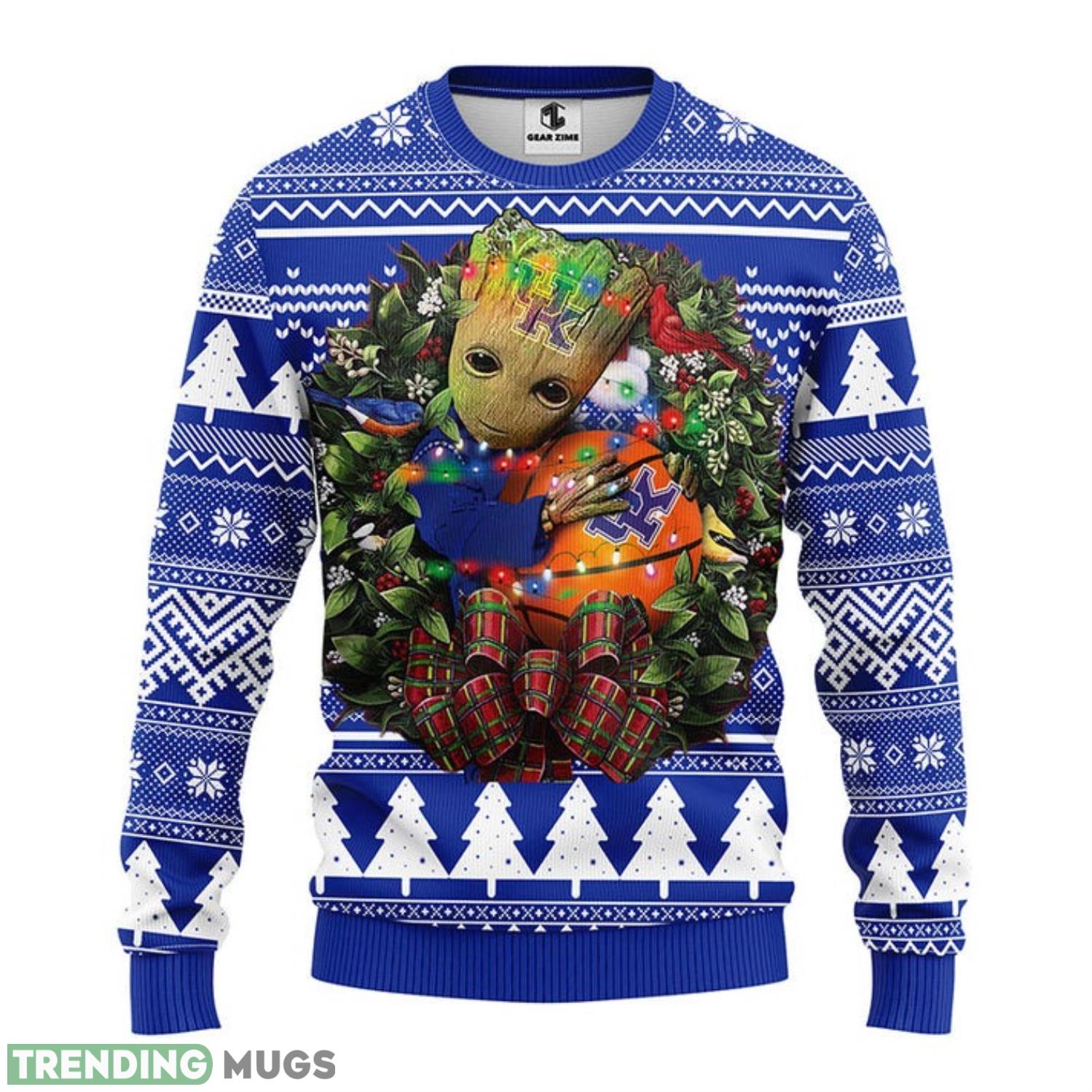 Kentucky Wildcats Groot Hug Ugly Christmas Sweater Special Christmas Gift 3D Sweater Kentucky Wildcats Groot Hug Ugly Christmas Sweater Special Christmas Gift 3D Sweater