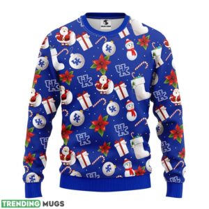 Kentucky Wildcats Santa Claus Snowman Ugly Christmas Sweater Special Christmas Gift Sport Fans Christmas Gift Product Photo 1