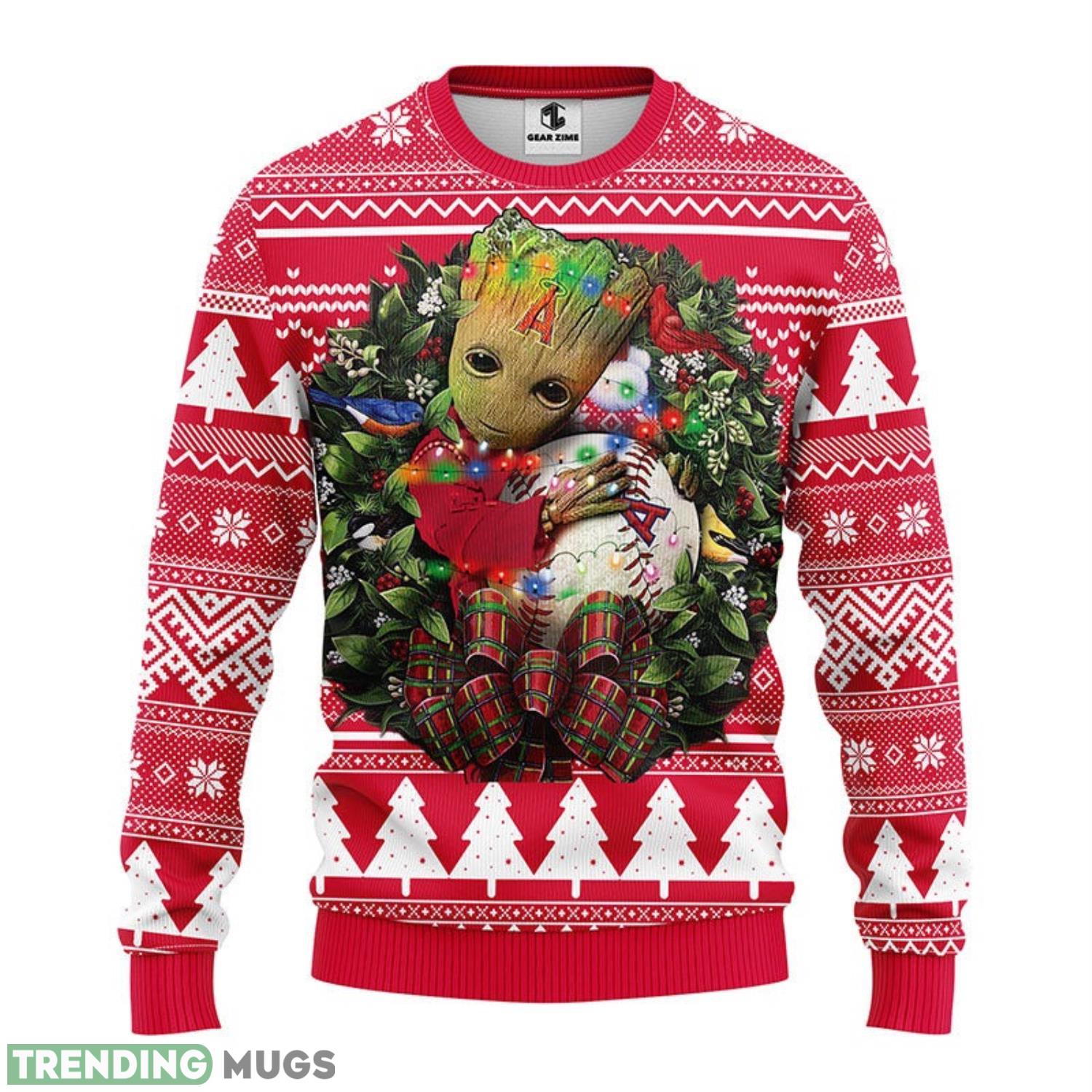 Los Angeles Angels Groot Hug Ugly Christmas Sweater Special Christmas Gift 3D Sweater Los Angeles Angels Groot Hug Ugly Christmas Sweater Special Christmas Gift 3D Sweater