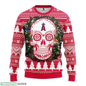 Los Angeles Angels Skull Flower Ugly Ugly Christmas Sweater Special Christmas Gift 3D Sweater