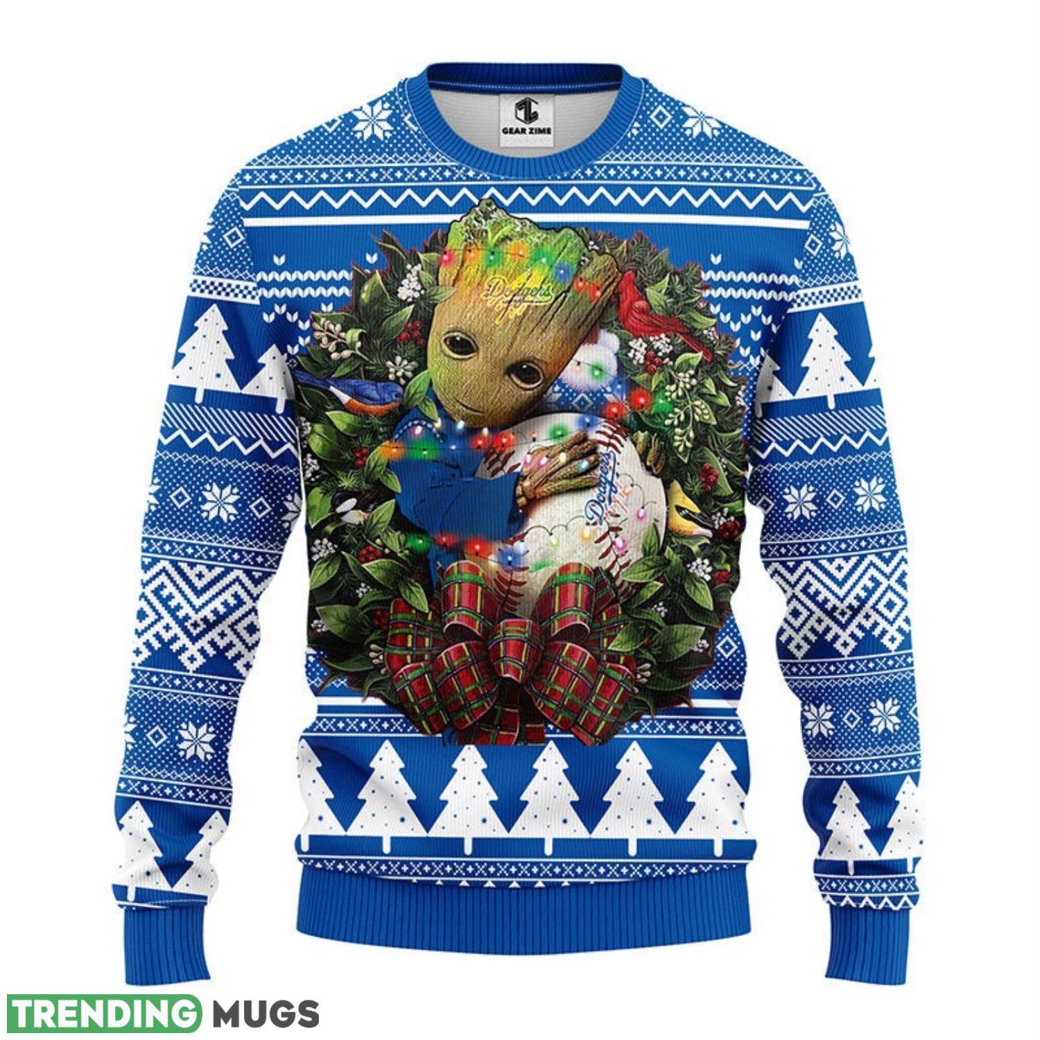Los Angeles Dodgers Groot Hug Ugly Christmas Sweater Special Christmas Gift 3D Sweater Los Angeles Dodgers Groot Hug Ugly Christmas Sweater Special Christmas Gift 3D Sweater