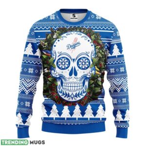 Los Angeles Dodgers Skull Flower Ugly Ugly Christmas Sweater Special Christmas Gift Product Photo 1