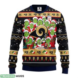 Los Angeles Rams 12 Grinch Xmas Day Ugly Christmas Sweater Special Christmas Gift Product Photo 1
