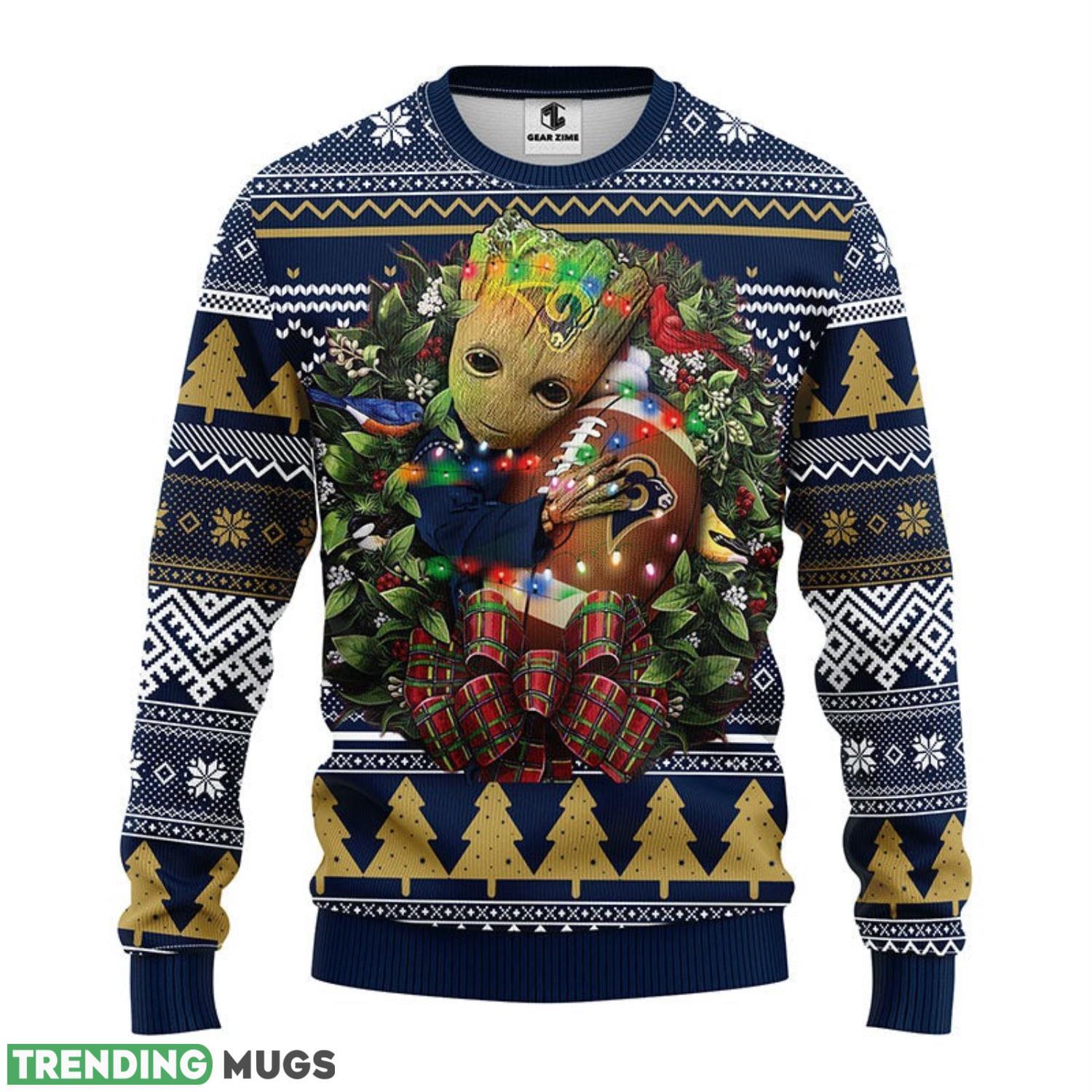 Los Angeles Rams Groot Hug Ugly Christmas Sweater Special Christmas Gift 3D Sweater Los Angeles Rams Groot Hug Ugly Christmas Sweater Special Christmas Gift 3D Sweater