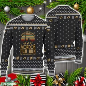 LOTR Middle Earths Annual Mordor Fun Run Ugly Christmas Sweater Christmas Holiday Gift 3D Sweater