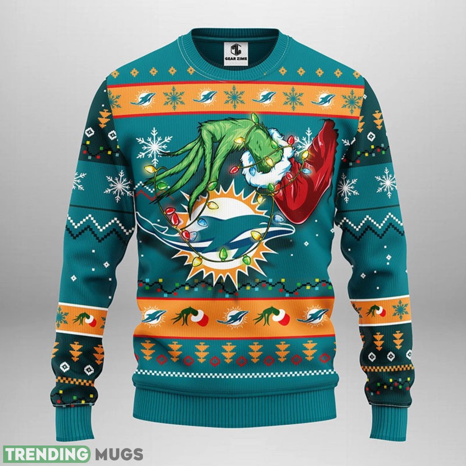 Miami Dolphins Grinch Christmas Ugly Sweater 3D Christmas Sweater For Men Women 3D Sweater Miami Dolphins Grinch Christmas Ugly Sweater 3D Christmas Sweater For Men Women 3D Sweater