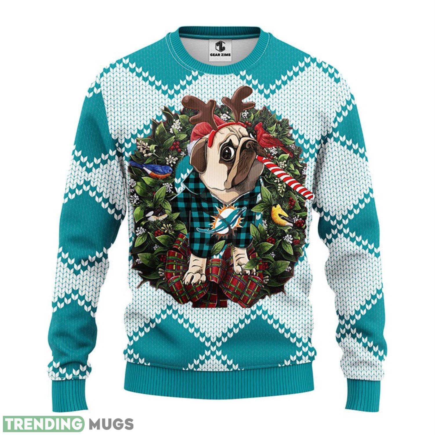 Miami Dolphins Pub Dog Christmas Ugly Sweater 3D Christmas Sweater For Men Women 3D Sweater Miami Dolphins Pub Dog Christmas Ugly Sweater 3D Christmas Sweater For Men Women 3D Sweater