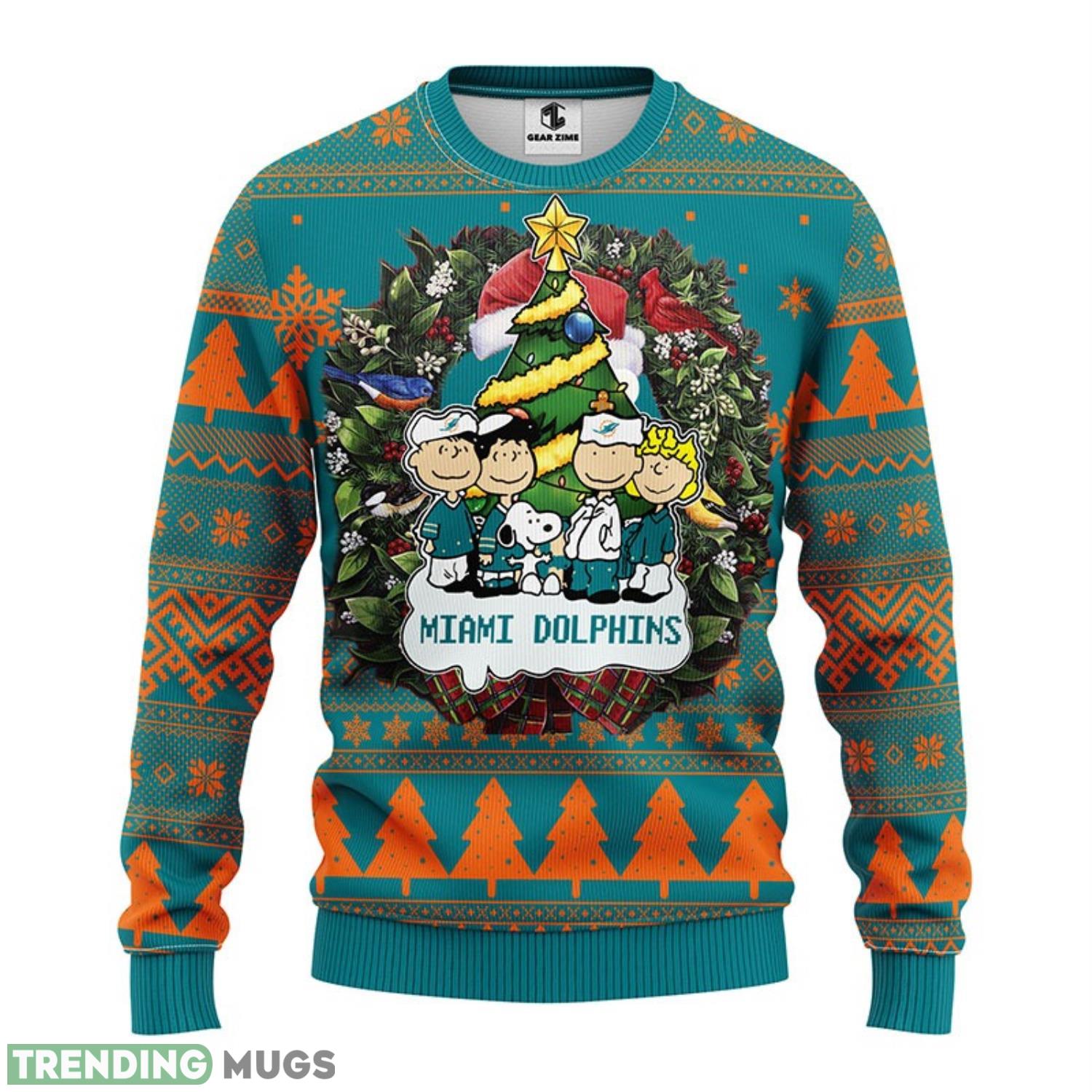 Miami Dolphins Snoopy Dog Christmas Ugly Sweater 3D Christmas Sweater For Men Women 3D Sweater Miami Dolphins Snoopy Dog Christmas Ugly Sweater 3D Christmas Sweater For Men Women 3D Sweater