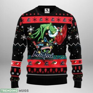 Miami Marlins Grinch Christmas Ugly Sweater 3D Christmas Sweater For Men Women 3D Sweater