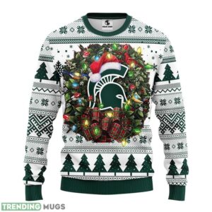 Michigan State Spartans Christmas Ugly Sweater 3D Christmas Sweater For Men Women 3D Sweater
