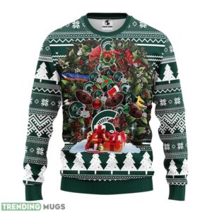 Michigan State Spartans Tree AOP Ugly Christmas Sweater Christmas Holiday Gift For Fans 3D Sweater