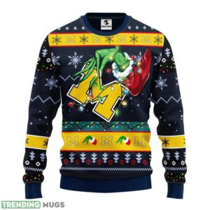 Michigan Wolverines Grinch Christmas Ugly Sweater 3D Christmas Sweater For Men Women 3D Sweater