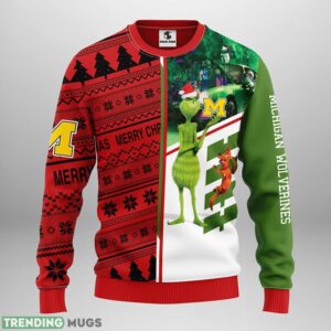 Michigan Wolverines Grinch & Scooby-doo Christmas Ugly Sweater 3D Christmas Sweater For Men Women Product Photo 1