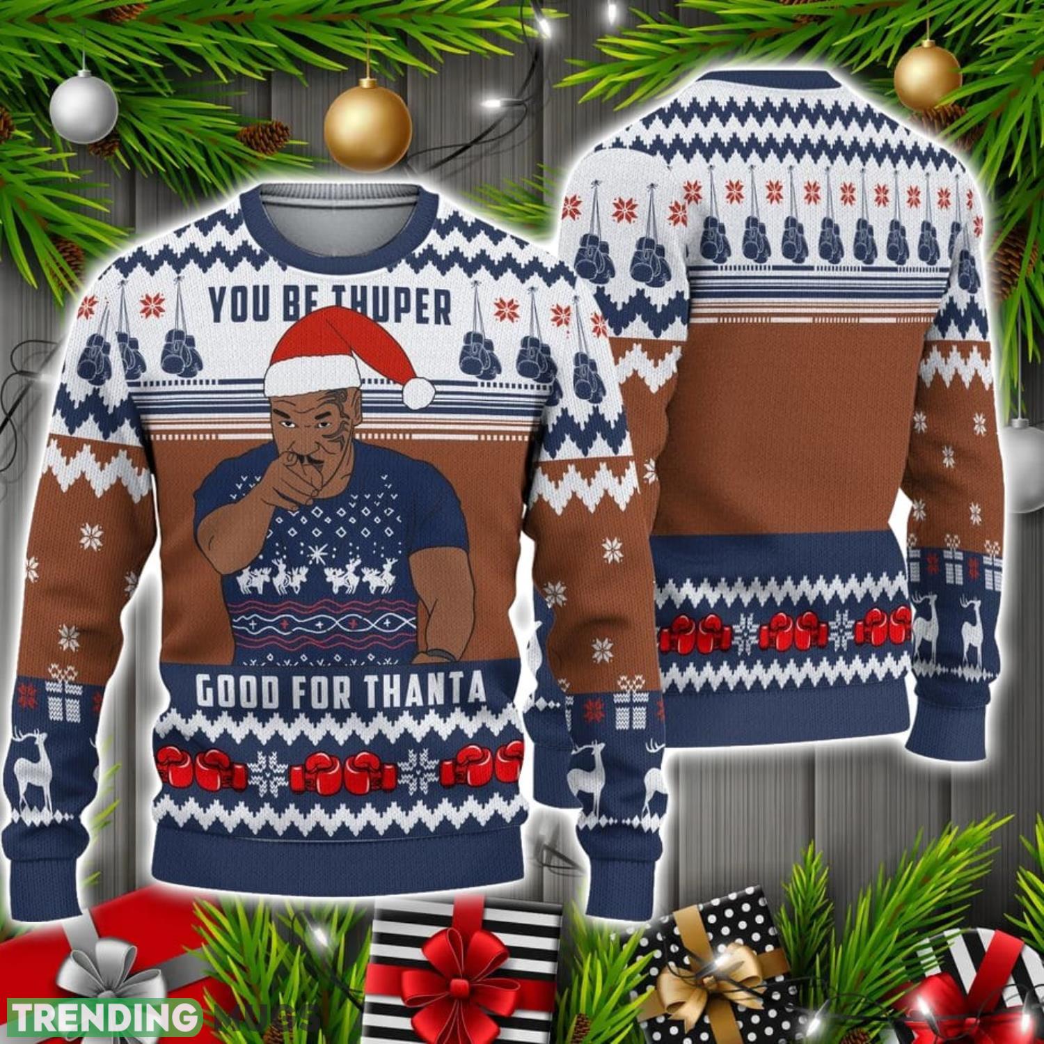 Mike Tyson Merry Christmas Sweater Christmas Holiday Gift 3D Sweater Mike Tyson Merry Christmas Sweater Christmas Holiday Gift 3D Sweater